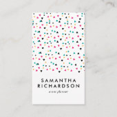Farbige Triangle Confetti Muster Business Card Visitenkarte (Vorderseite)