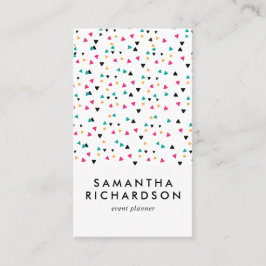 Farbige Triangle Confetti Muster Business Card Visitenkarte