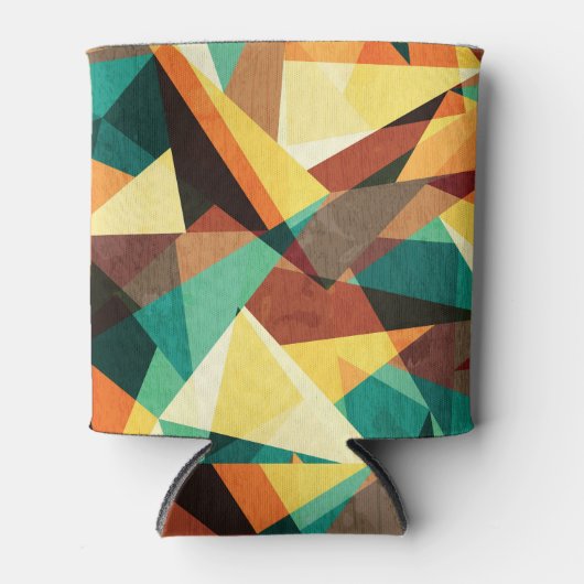 Farbige Triangle-Holzeffekt-Textur Dosenkühler (Vorderseite)