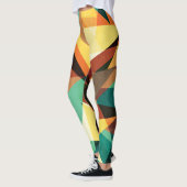 Farbige Triangle-Holzeffekt-Textur Leggings (Links)