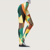 Farbige Triangle-Holzeffekt-Textur Leggings (Rechts)