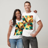 Farbige Triangle-Holzeffekt-Textur T-Shirt (Unisex)