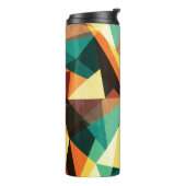 Farbige Triangle-Holzeffekt-Textur Thermosbecher (Nach links gedreht)