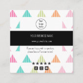 Farbige Triangle Visitenkarte Test danke (Rückseite)