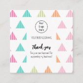 Farbige Triangle Visitenkarte Test danke (Vorderseite)