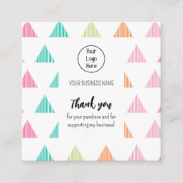 Farbige Triangle Visitenkarte Test danke