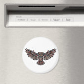 Farbige Tribal Flying Owl Magnet (In Situ (Geschirrspüler))