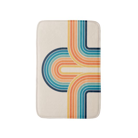 Farbige Triple-Retro-Arkaden Badematte (Vorderseite Vertikal)