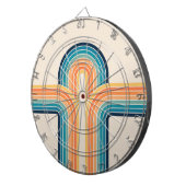 Farbige Triple-Retro-Arkaden Dartscheibe (Vorderseite rechts)