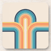 Farbige Triple-Retro-Arkaden Getränkeuntersetzer (Vorderseite)