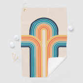 Farbige Triple-Retro-Arkaden Golfhandtuch (Insitu)