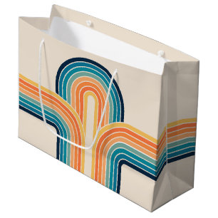 Farbige Triple-Retro-Arkaden Große Geschenktüte