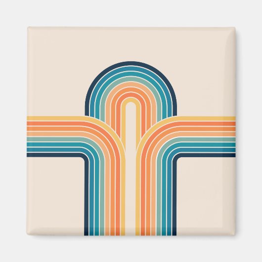 Farbige Triple-Retro-Arkaden Magnet (Vorne)
