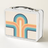 Farbige Triple-Retro-Arkaden Metall Brotdose (Rückseite)