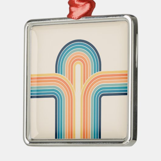 Farbige Triple-Retro-Arkaden Ornament Aus Metall (Links)