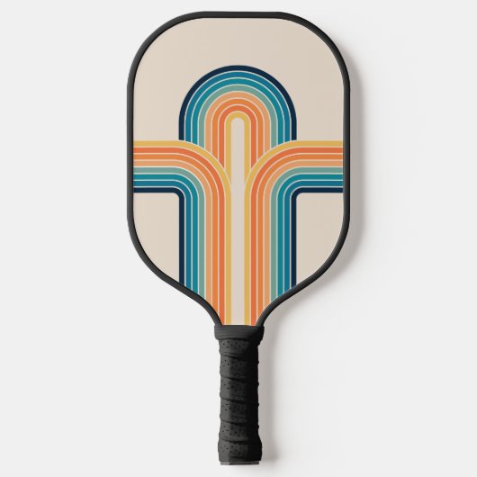 Farbige Triple-Retro-Arkaden Pickleball Schläger (Vorderseite)
