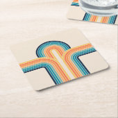 Farbige Triple-Retro-Arkaden Rechteckiger Pappuntersetzer (angewinkelt)