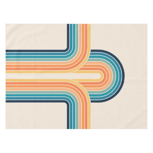 Farbige Triple-Retro-Arkaden Tischdecke (Vorderseite (Horizontal))