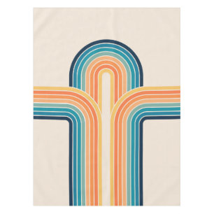 Farbige Triple-Retro-Arkaden Tischdecke