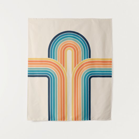 Farbige Triple-Retro-Arkaden Wandteppich (Vorderseite)