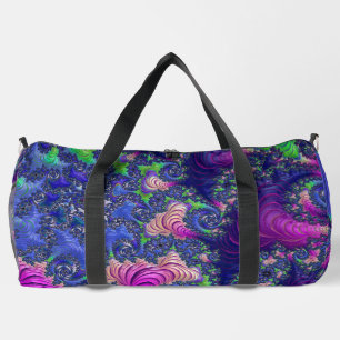 Farbige Trippy Boho Juwel Ton Regenbogen Fraktal Duffle Bag