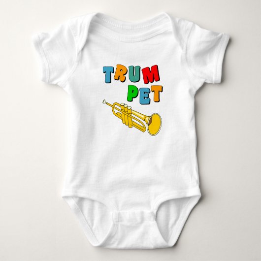 Farbige Trompete Baby Strampler (Vorderseite)