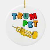 Farbige Trompete Keramik Ornament (Hinten)