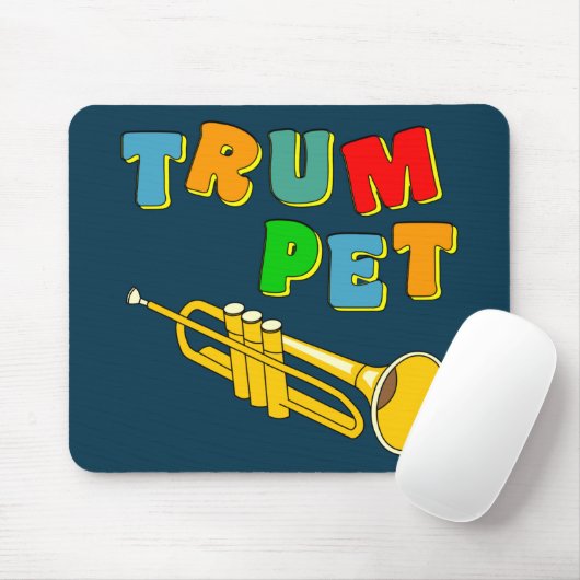 Farbige Trompete Mousepad (Mit Mouse)