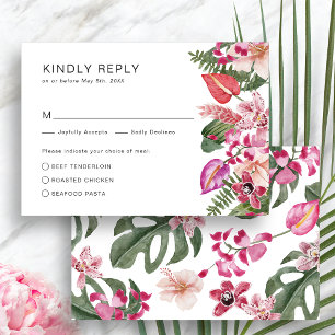 Farbige Tropen RSVP Karte