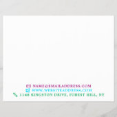 Farbige Tropfen, Maler und Dekorator Flyer (Hinten)