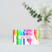 Farbige Tropfen, Maler und Dekorator Visitenkarte (Stehend Vorderseite)