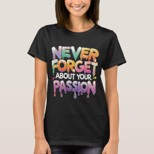 Farbige Tropfen Typografie Motivierend Kostenvoran T-Shirt