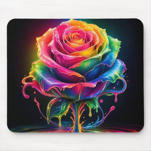 Farbige tropfende Rosen-Mauspad Mousepad (Vorne)