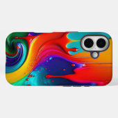 Farbige Tropffarbe Case-Mate iPhone Hülle (Rückseite (Horizontal))