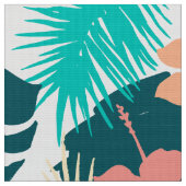 Farbige tropische Blätter Stoff (Nahaufnahme)