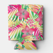 Farbige tropische Blume Dosenkühler (Rückseite)