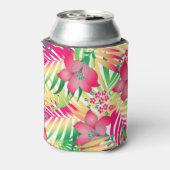 Farbige tropische Blume Dosenkühler (Kanne Rückseite)