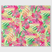 Farbige tropische Blume Geschenkpapier (Flach)