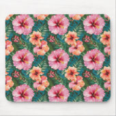 Farbige tropische Hibiskusblüte Mousepad (Vorne)