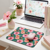 Farbige tropische Hibiskusblüte Mousepad