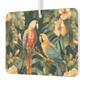 Farbige tropische Vögel und Blume Autolufterfrischer (Links)