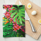 Farbige tropische Wohngestaltung Küche Handtuch (Viertel Falte)