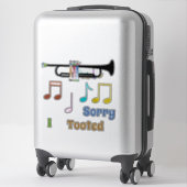 Farbige Trumpet-Musikanweisungen und Text-2-Aufkle Aufkleber (Koffer)