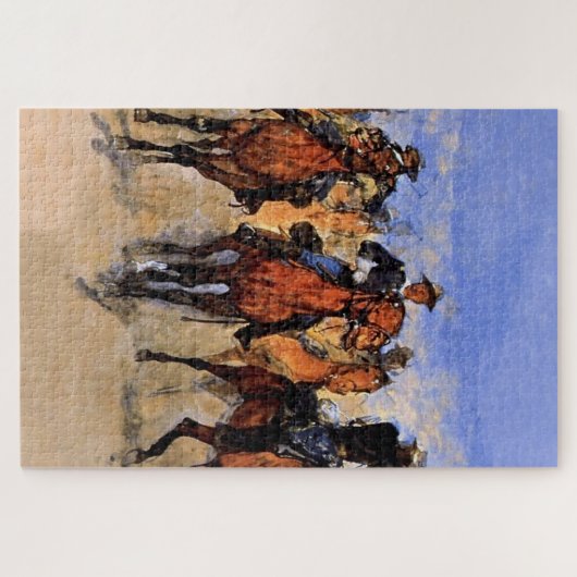 Farbige Truppen zur Rettung durch Frederic Remingt Puzzle (Horizontal)