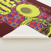 Farbige Tuba Text und Muster Sherpadecke (3/4)