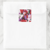 Farbige Tulip-Blume Aufkleber (Tasche)