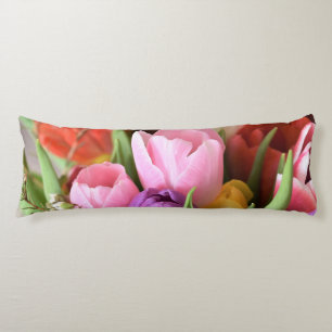 Farbige Tulip-Blume Druck Kissen