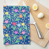 Farbige Tulip-Blume Geschirrtuch (Viertel Falte)