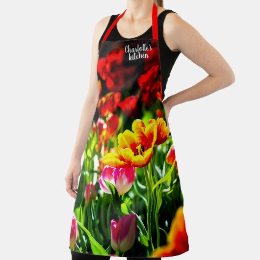 Farbige Tulip-Blume im Frühjahr Schürze (InSitu)