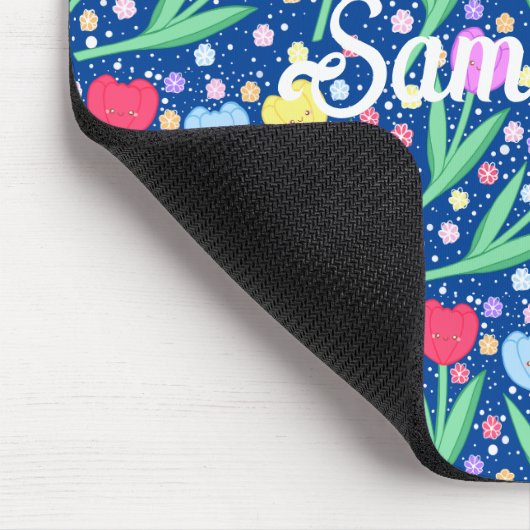 Farbige Tulip-Blume Mousepad (Ecke)